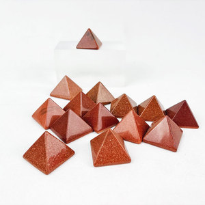 Pyramide de cristal de <span class=keywords><strong>sable</strong></span> d'or d'énergie de guérison polie de vente chaude pour la méditation d'énergie positive - Product Image 3