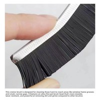 Brosse de nettoyage multifonctionnelle murale en nylon pour les joints de salle de bain, les fentes de toilettes, les coins de carrelage de cuisine et la poussière domestique