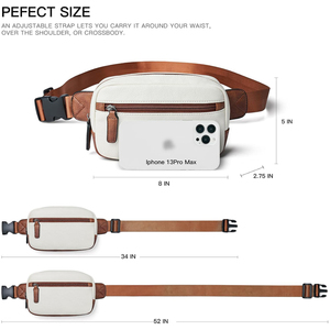 Sac <span class=keywords><strong>de</strong></span> poitrine bandoulière en cuir imperméable OEM pour femme, petit sac banane tendance 2L, sacoche <span class=keywords><strong>de</strong></span> <span class=keywords><strong>ceinture</strong></span> polyvalente - Product Image 2