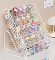 Support de Présentation en Acrylique Transparent Personnalisé à Plusieurs Niveaux pour Figurines d'Action, Cartes à Collectionner, Organisateur de Bureau
