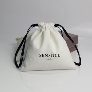 Wholesale <b>Personalized</b> Colorful Canvas Custom Cotton Drawstring <b>Bag</b> With Logo - Product Image 3