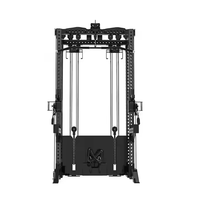 Máquina Comercial Multifuncional para Gimnasio: Combo de Remo Bajo y Crossover con Cable, Ajustable, Duradera, con Rack de Potencia y Contrapeso de Acero