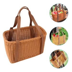 Cestino portatile <span class=keywords><strong>in</strong></span> <span class=keywords><strong>vimini</strong></span> intrecciato <span class=keywords><strong>a</strong></span> <span class=keywords><strong>mano</strong></span> contenitore porta frutta da cucina Picnic borsa per la spesa per la casa <span class=keywords><strong>cesti</strong></span> di stoccaggio - Product Image 4