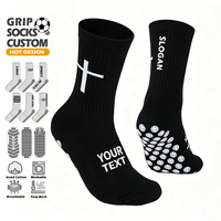 Chaussettes de football antidérapantes respirantes à séchage rapide de haute qualité, chaussettes en coton tricotées avec grip personnalisé