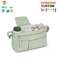 Organisateur universel pour poussette, sac à couches, accessoires pour poussette, sac de rangement pour poussette d'extérieur avec porte-gobelets isothermes