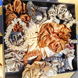 100% Moerbei Zijde Haar <span class=keywords><strong>Scrunchies</strong></span> Set Custom Elastische Paardenstaart Houder Haar Stropdassen Voor Dames Meisjes Premium Kwaliteit Haarbanden - Product Image 6