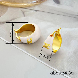 Elegante Ear Cuff in Stile Francese, Minimalista, Effetto Smalto Vintage, Gioielli da Donna alla Moda, per Uso Quotidiano, Regalo Chic - Product Image 3