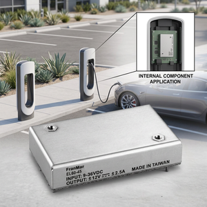 Convertidor CC-CC de 60W de 24V a 12V con amplio rango de temperatura de operación de -55°C ℃   hasta 105 ℃   para Estación de Carga de Vehículos Eléctricos - Product Image 1