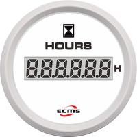 Nuevo Horómetro Mecánico Eléctrico ECMS de 52 mm, Contador de Horas de Motor Automático con Resistencia al Agua IP67 para Embarcaciones y Barcos