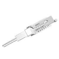 Outils d'ouverture et de lecture 2-en-1 SS015 D541L, jeu de crochetage pour cylindre de serrure résidentiel, outil de serrurier