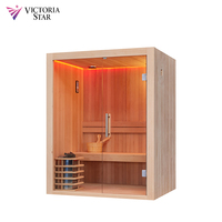 Salle de sauna à vapeur sèche Baril de cèdre canadien Salle de sauna à vapeur chaude humide traditionnelle