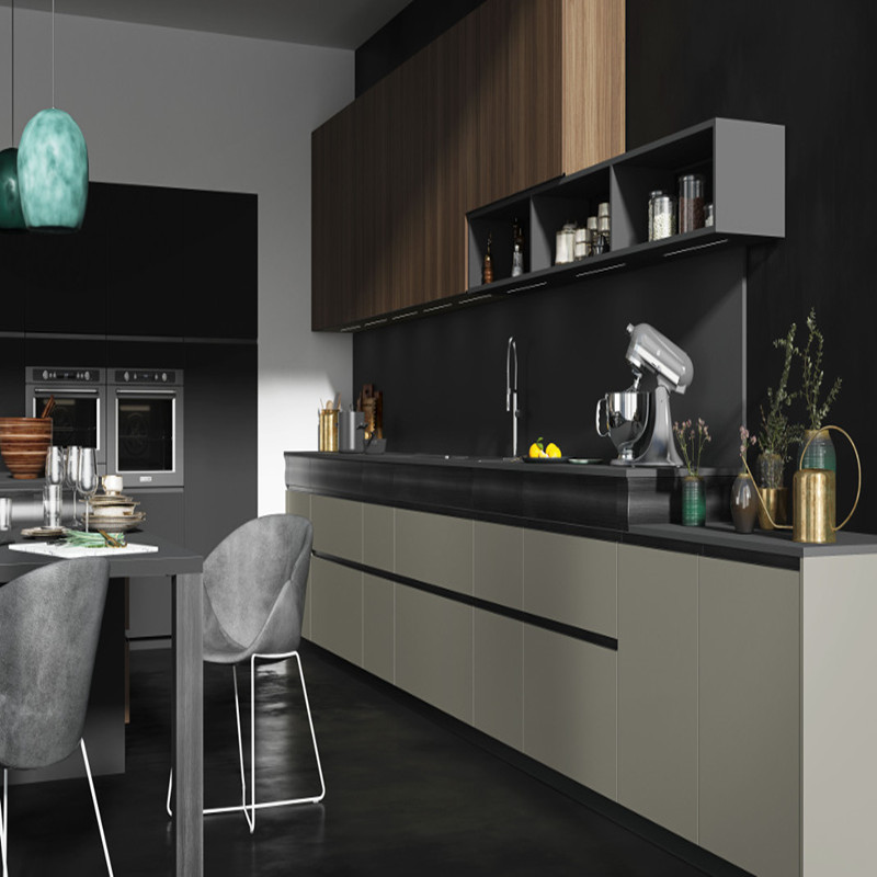 Картина меламина модульные кухонные шкафы белый современный дизайн для продажи