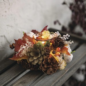 Décorations de Noël faites à la main par une usine BSCI, décorations de table en forme de cône de pin, porte-bougie en verre pour bougie chauffe-plat, porte-bougie de Noël personnalisé - Product Image 6