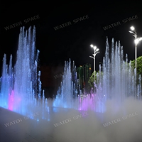 Fuente de Agua Seca Comercial Personalizada para Pisos, con LED de Colores Programables, Subterránea, para Entretenimiento en Plazas
