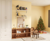 Support mural en métal robuste pour étagère mini-balançoire, idéal pour le rangement domestique, l'organisation du garage et l'installation d'étagères
