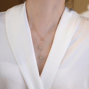 Nuevo Collar con Colgante de Jade Natural de Hotan 2025, Diseño Pequeño, Cadena de Rueda de Transferencia, Nuevo Lanzamiento - Product Image 4