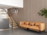Panneau mural auto-adhésif en PVC rainuré 60/120*300cm 2.8mm résistant à l'usure pour salle à manger, chambre, bureau, fond de télévision