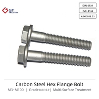 Fournisseur d'usine ODM DIN 6921 ISO 4162 ASME B18.2.1 M3-M100 Cl 10.9 8.8 12.9 Vis à tête hexagonale à bride Dacromet pour l'automobile