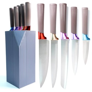 Ensemble de couteaux de cuisine en acier inoxydable de bonne qualité, ensemble de couteaux de cuisine, couteau de chef avec manche en plastique - Product Image 1
