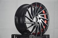 Jantes en alliage sport noir brillant usiné avec rebord intérieur rouge, fournie directement par l'usine, 14 15 16 17 pouces, 5x100 5 10x114.3 TunerRims