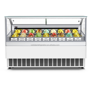 Vitrine réfrigérée portable professionnelle à température unique pour crèmes glacées, conception à refroidissement par air, pour la présentation d'aliments surgelés et la réfrigération professionnelle - Product Image 1