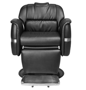 Full <b>Black</b> Leather Base Rotation Styling Luxury Modern Heavy Duty Electric Barber Salon Gym <b>Chair</b> Ergonomic Height Adjustable - Product Image 4