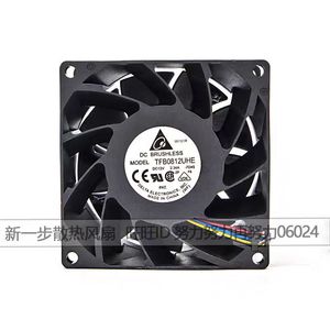 เดลต้า TFB0812UHE 80 มม. 12V 2.34A พัดลมไร้แปรงถ่าน DC ระบบระบายความร้อนด้วยลมแรงสูง - Product Image 2