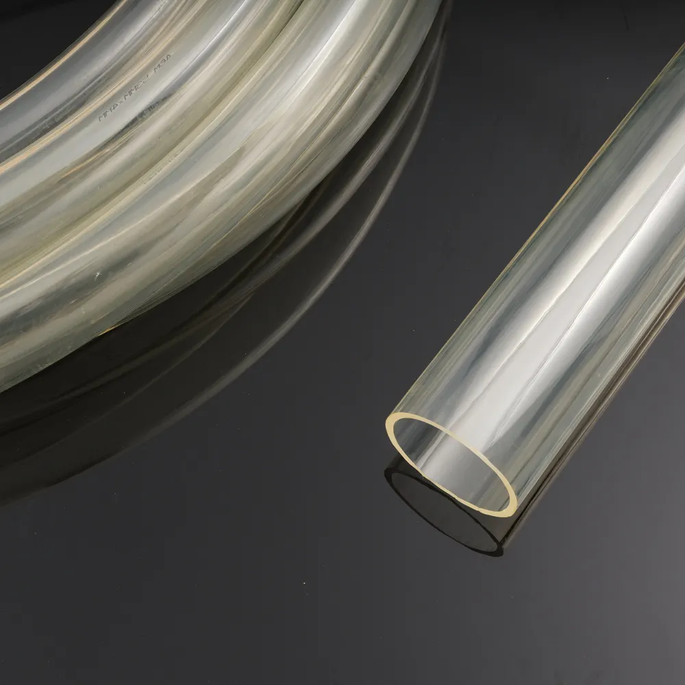 Plastic food grade PVC PU transparent clear fiber flexible water pipe tubing air clear PU hose