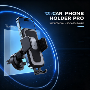 Support de téléphone portable pour voiture à fixation sur grille d'aération, support stable pour navigation automobile - Product Image 5