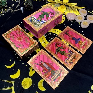 Cartes de tarot personnalisées avec bords dorés, grand format, jeu de cartes <span class=keywords><strong>Oracle</strong></span>, impression sur papier d'art 300-400 g/m², jeu d'affirmations, coins arrondis - Product Image 2