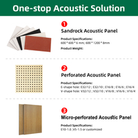 Panneaux muraux composites perforés en fibre de bois acoustique insonorisants, ignifuges, style moderne de Dubaï, pour la vente en gros