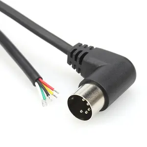 customize right angle 5PIN DIN MIDI audio cable controller interface cable