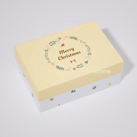 Boîte d'emballage de café de luxe biodégradable pour Noël, deux pièces, design personnalisé, avec plateau