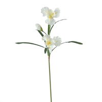 Vente d'usine Trois fleurs artificielles en soie Alice Iris Décoration de sol pour la maison