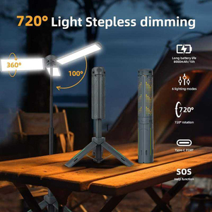 Lanterne de camping LED pliable 4-en-1 avec trépied télescopique, ultra-lumineuse, rechargeable, pour extérieur, IP65 - Product Image 3