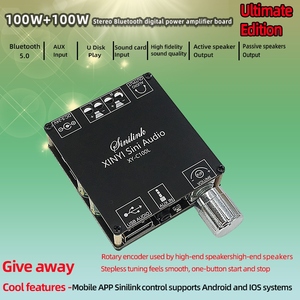 XY-C100L XINYI Sini Audio - Placa Amplificadora de Potencia Digital Estéreo de 100 W con Bluetooth, Doble Canal, Ajuste Continuo de 360 Grados - Product Image 3