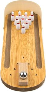 ชุดเกมโบว์ลิ่งขนาดเล็กบอร์ดไม้แบบตั้งโต๊ะพร้อมตรอกยิงขนาดเล็กสำหรับโต๊ะทำงานโต๊ะของเล่นเพื่อการศึกษา - Product Image 2