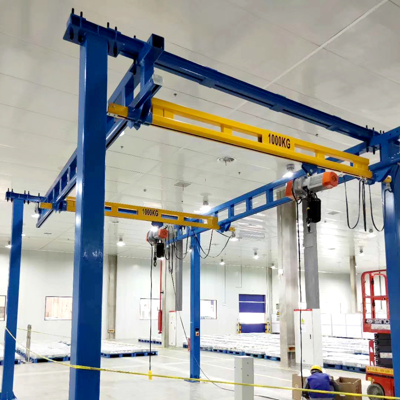 Большой стандарт ручной работы 1 2 3 тонны Kbk система легкого крана Европейского дизайна грузовик концевой мостовой кран