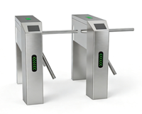 Barrière d'entrée à logiciel entièrement personnalisé, sans balais, NFC, Speedlane, barrières de présence, lecteur de carte d'accès motorisé, tourniquet en acier inoxydable