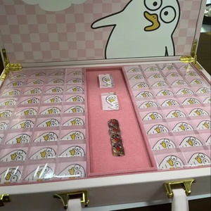 Juego de Mahjong con Diseño de Animales Adorables, Impresión Láser en Acrílico, para Entretenimiento Familiar y Juegos de Casino - Product Image 1