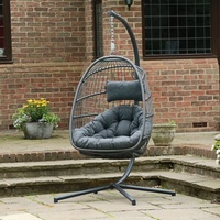 Fauteuil suspendu moderne en fer et PP, chaise suspendue avec support pivotant, capacité de 350 lb, pour balcon, chambre, intérieur, patio