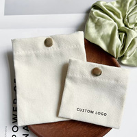 Sac en toile de coton à boutons-pression, personnalisé, pour bijoux, parfums, colliers, emballage et rangement de bijoux, petit format, directement de l'usine