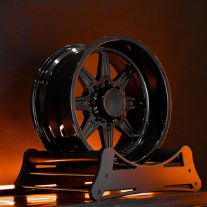 Rines Forjados Personalizados para Camioneta 20x10 20x12 22x14 24x11 Negro Brillante 6/8 Birlos 6x139.7 8x180 para Chevy GMC 1500 2500HD SRW Offset Personalizado - Product Image 2