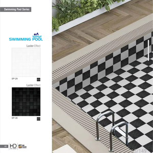 ซื้อกระเบื้องเซรามิกต้านเชื้อแบคทีเรียขนาด 300x300 มม. สำหรับสระว่ายน้ำ ดีไซน์ทันสมัย ผิวมันเงา หนา 7.5 มม. กระเบื้องโมเสคสำหรับสระว่ายน้ำภายนอก - Product Image 5