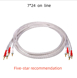 Câble de haut-parleur HiFi <span class=keywords><strong>Hiend</strong></span> AVPLAY AV-0803 8mm2 16 cœurs bi-câblé plaqué argent OFC 4N câble plaqué or sur prise en cuivre rouge 8TC 12TC - Product Image 1