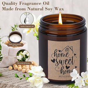 Juego de regalo de inauguración de la casa familiar con posavasos de vela perfumada abrebotellas nuevo regalo para el hogar para parejas amigos mujeres ama de casa - Product Image 2