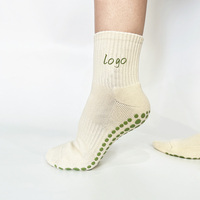 Chaussettes de yoga personnalisées pour femmes avec logo, antidérapantes, pour la gym et le Pilates, chaussettes de Pilates antidérapantes professionnelles avec logo personnalisé