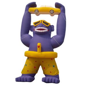 Gorille gonflable en PVC personnalisé en usine, contrôle automatique, utilisation facile pour la publicité extérieure et la décoration des concessionnaires automobiles - Product Image 1