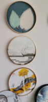 Cadre rond en alliage d'aluminium de 30, 60, 90, 100, 120 cm pour peintures à l'huile et autres images artistiques, encadrement photo