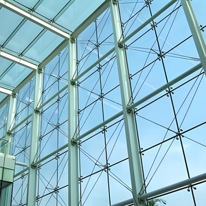 Système de <span class=keywords><strong>vitrage</strong></span> araignée à haute transparence, mur en verre trempé double pour les centres de congrès et les sièges d'entreprises - Product Image 1